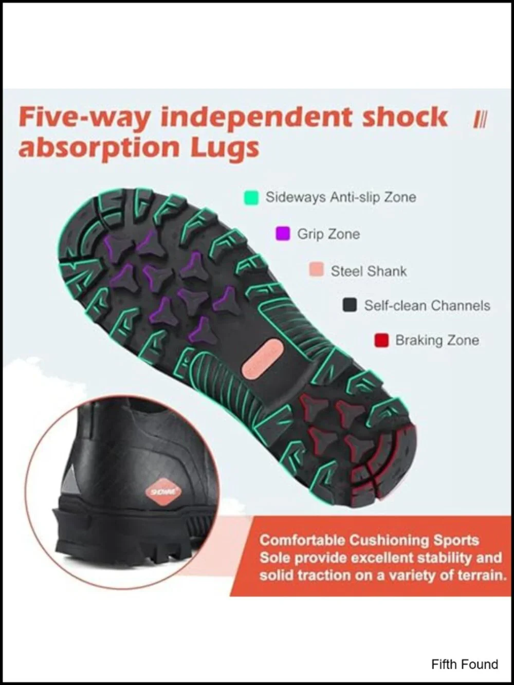 Men's Short Rubber Boots Waterproof Insulated Rain Boots with Comfort Sole